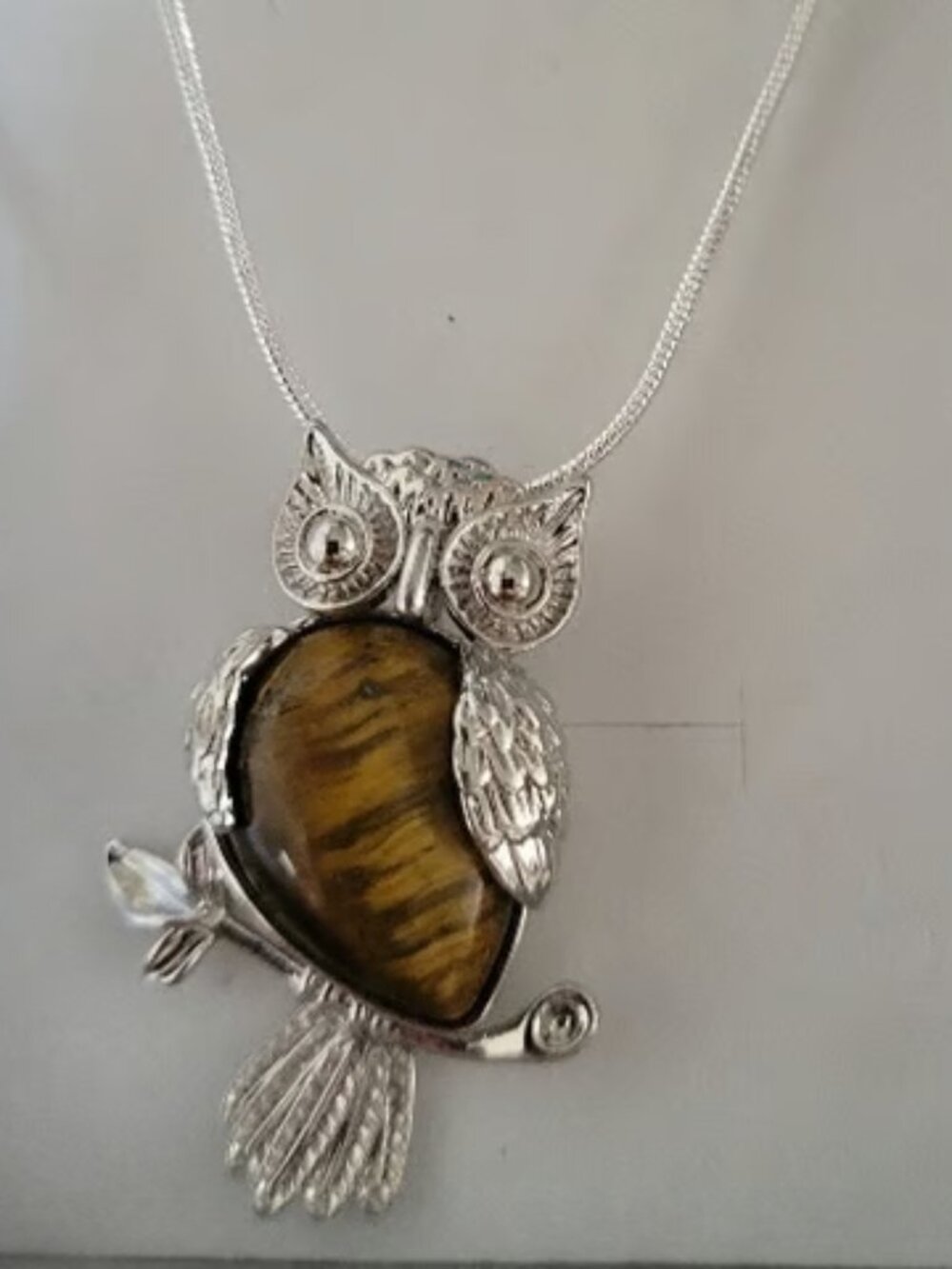 Penguin and Owl Necklaces on Silver Chain